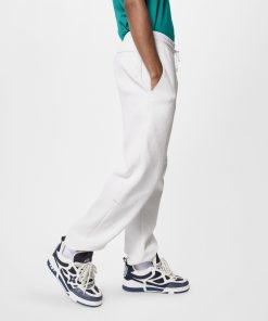 Uomo Louis Vuitton Pantaloni | Pantaloni Da Jogging In Pile Con Motivo Monogram Lvse Blanc Lait