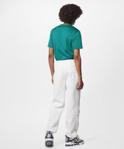 Uomo Louis Vuitton Pantaloni | Pantaloni Da Jogging In Pile Con Motivo Monogram Lvse Blanc Lait