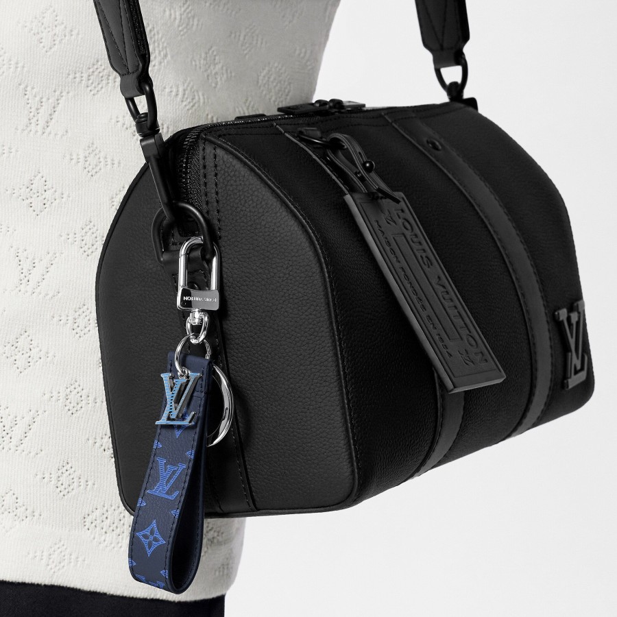 Uomo Louis Vuitton Portachiavi E Charms Per Borse | Charm Per Borse E Portachiavi Lv Shadow Dragonne Blu