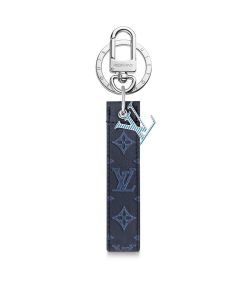 Uomo Louis Vuitton Portachiavi E Charms Per Borse | Charm Per Borse E Portachiavi Lv Shadow Dragonne Blu