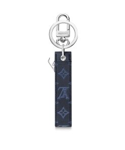 Uomo Louis Vuitton Portachiavi E Charms Per Borse | Charm Per Borse E Portachiavi Lv Shadow Dragonne Blu