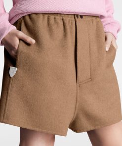 Donna Louis Vuitton Gonne E Shorts | Shorts Stile Boxer In Cammello