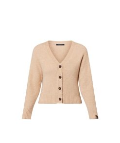 Donna Louis Vuitton Maglieria | Cardigan Corto In Cammello