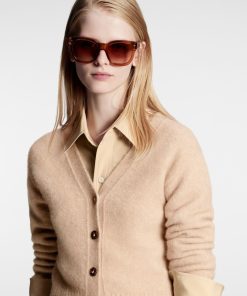 Donna Louis Vuitton Maglieria | Cardigan Corto In Cammello