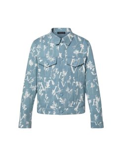 Uomo Louis Vuitton Capispalla E Cappotti | Giacca In Denim Dna Con Motivo Lv Leaf