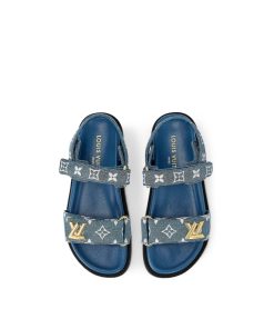 Donna Louis Vuitton Sandali E Espadrillas | Sandalo Basso Lv Sunset Bleu Clair