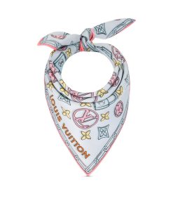 Donna Louis Vuitton Foulard In Seta E Bandeaux | Foulard Charming Monogram 45