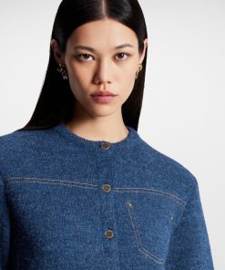 Donna Louis Vuitton Maglieria | Cardigan In Maglia Effetto Denim