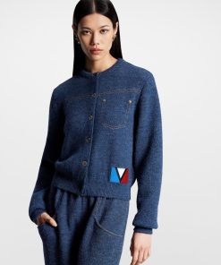 Donna Louis Vuitton Maglieria | Cardigan In Maglia Effetto Denim