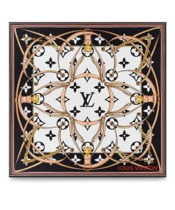 Donna Louis Vuitton Foulard In Seta E Bandeaux | Foulard Ultimate Monogram 90 Nero