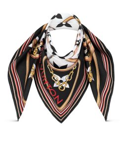 Donna Louis Vuitton Foulard In Seta E Bandeaux | Foulard Ultimate Monogram 90 Nero