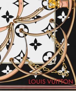 Donna Louis Vuitton Foulard In Seta E Bandeaux | Foulard Ultimate Monogram 90 Nero