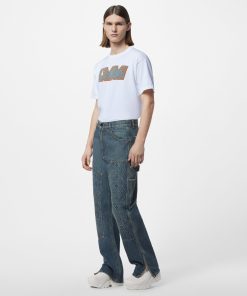 Uomo Louis Vuitton Pantaloni | Pantaloni Stile Workwear In Denim