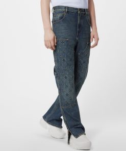 Uomo Louis Vuitton Pantaloni | Pantaloni Stile Workwear In Denim