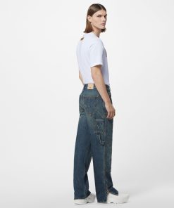 Uomo Louis Vuitton Pantaloni | Pantaloni Stile Workwear In Denim