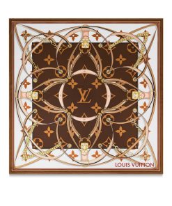 Donna Louis Vuitton Foulard In Seta E Bandeaux | Foulard Ultimate Monogram 90 Marrone