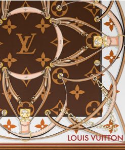 Donna Louis Vuitton Foulard In Seta E Bandeaux | Foulard Ultimate Monogram 90 Marrone