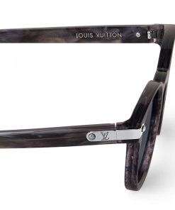 Uomo Louis Vuitton Occhiali Da Sole | Occhiali Da Sole Lv Signature Square Round Anthracite