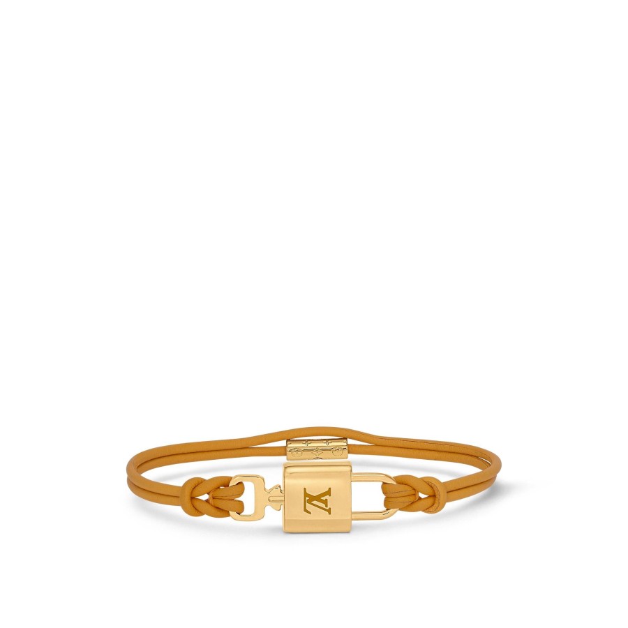 Donna Louis Vuitton Bracciali | Bracciale Lv Padlock Ocre