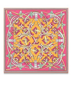 Donna Louis Vuitton Foulard In Seta E Bandeaux | Foulard Ultimate 3D 90 Rose Pop