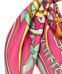 Donna Louis Vuitton Foulard In Seta E Bandeaux | Foulard Ultimate 3D 90 Rose Pop