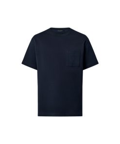 Uomo Louis Vuitton T-Shirt E Polo | T-Shirt In Pique Di Cotone Blueberry