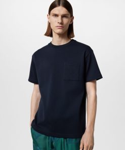 Uomo Louis Vuitton T-Shirt E Polo | T-Shirt In Pique Di Cotone Blueberry