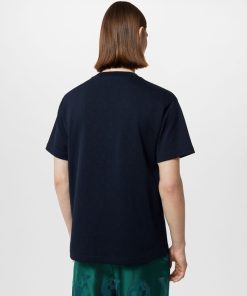 Uomo Louis Vuitton T-Shirt E Polo | T-Shirt In Pique Di Cotone Blueberry