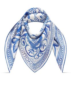 Donna Louis Vuitton Foulard In Seta E Bandeaux | Foulard Graphic Tile Mosaic 70