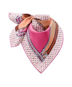 Donna Louis Vuitton Foulard In Seta E Bandeaux | Foulard My Lv Chain 90 Grenadine