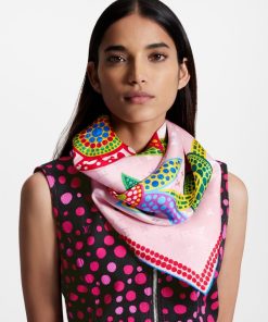 Donna Louis Vuitton Foulard In Seta E Bandeaux | Lv X Yk Foulard Flowers 90