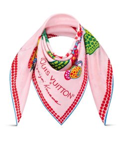 Donna Louis Vuitton Foulard In Seta E Bandeaux | Lv X Yk Foulard Flowers 90