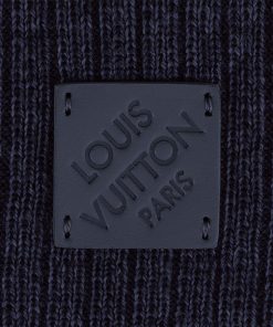 Uomo Louis Vuitton Cappelli E Guanti | Berretto Neo Petit Damier Blu Marine