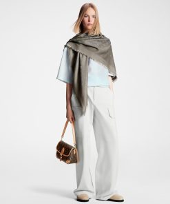 Donna Louis Vuitton Scialli E Stole | Scialle Mahina Cloudy Flowers Flight Mode