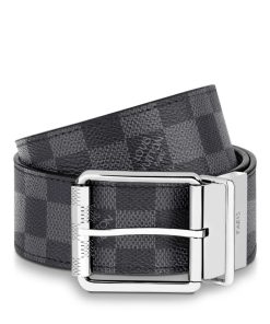 Uomo Louis Vuitton Cinture | Cintura Reversibile Damier Print 40 Mm