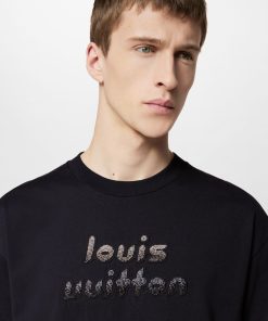 Uomo Louis Vuitton T-Shirt E Polo | T-Shirt In Cotone Con Perline Ricamate