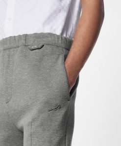 Uomo Louis Vuitton Pantaloni | Pantaloni Casual Con Taglio Sartoriale Gris Chine