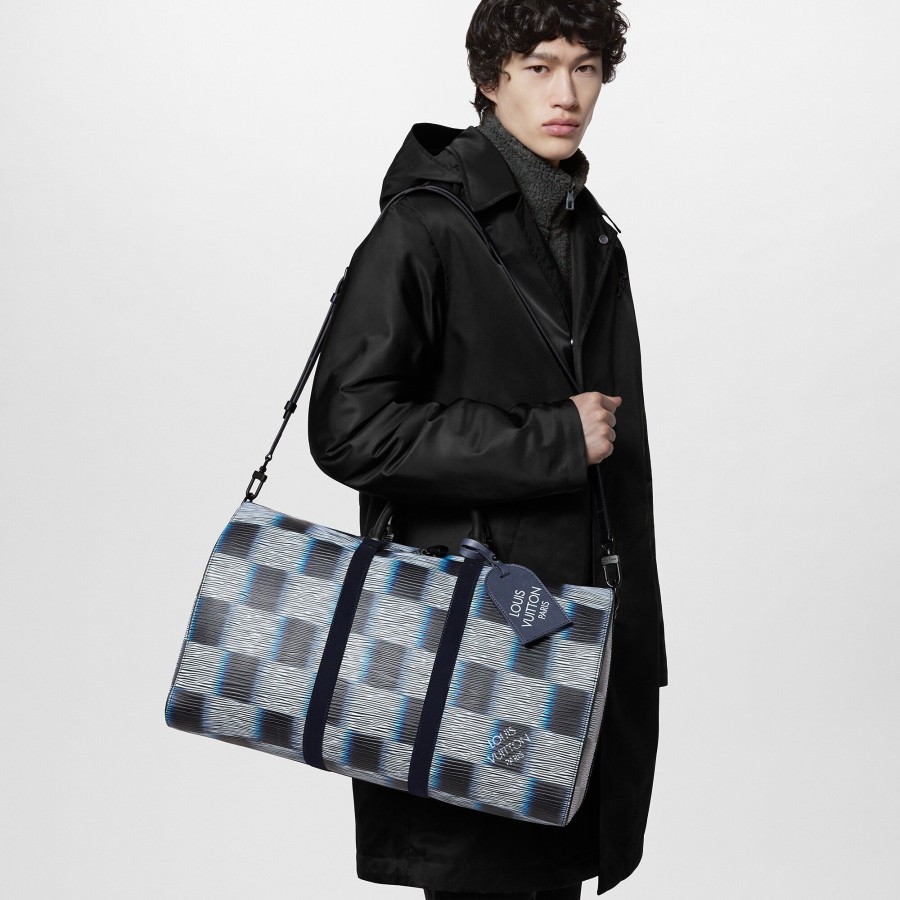 Uomo Louis Vuitton Collezione Damier | Keepall Bandouliere 50