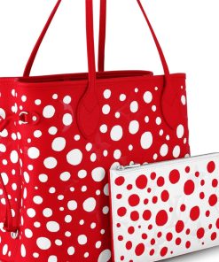 Donna Louis Vuitton Totes | Lv X Yk Neverfull Mm Rouge Blanc