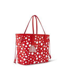 Donna Louis Vuitton Totes | Lv X Yk Neverfull Mm Rouge Blanc