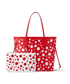 Donna Louis Vuitton Totes | Lv X Yk Neverfull Mm Rouge Blanc