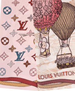 Donna Louis Vuitton Foulard In Seta E Bandeaux | Bandeau Up And Away Rose Clair