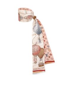 Donna Louis Vuitton Foulard In Seta E Bandeaux | Bandeau Up And Away Rose Clair