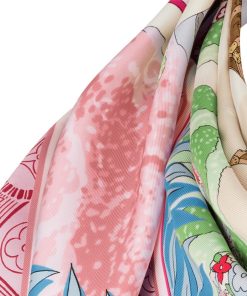 Donna Louis Vuitton Foulard In Seta E Bandeaux | Foulard Lv Secret Garden 90 Rose