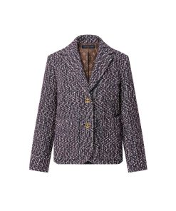 Donna Louis Vuitton Cappotti E Giacche | Blazer In Tweed Effetto Boucle Tricolore