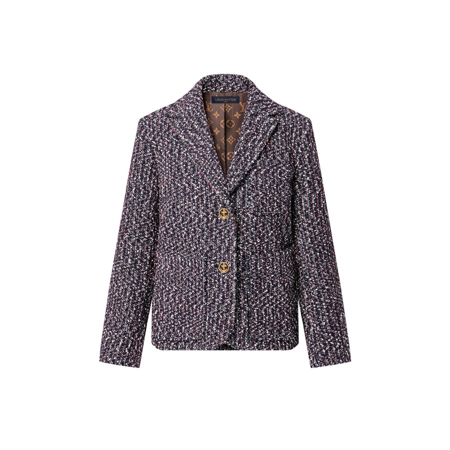 Donna Louis Vuitton Cappotti E Giacche | Blazer In Tweed Effetto Boucle Tricolore