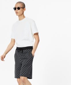 Uomo Louis Vuitton Pantaloni | Shorts Con Motivo Damier In Trama Jacquard