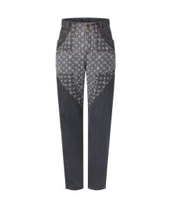 Uomo Louis Vuitton Pantaloni | Jeans Con Fiore Monogram