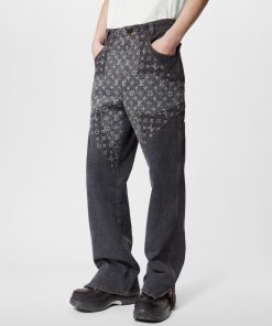 Uomo Louis Vuitton Pantaloni | Jeans Con Fiore Monogram