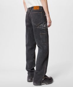 Uomo Louis Vuitton Pantaloni | Jeans Con Fiore Monogram